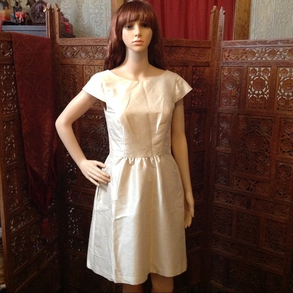 Alfred Sung Champagne dress, size 8 with pockets! - Picture 2 of 8